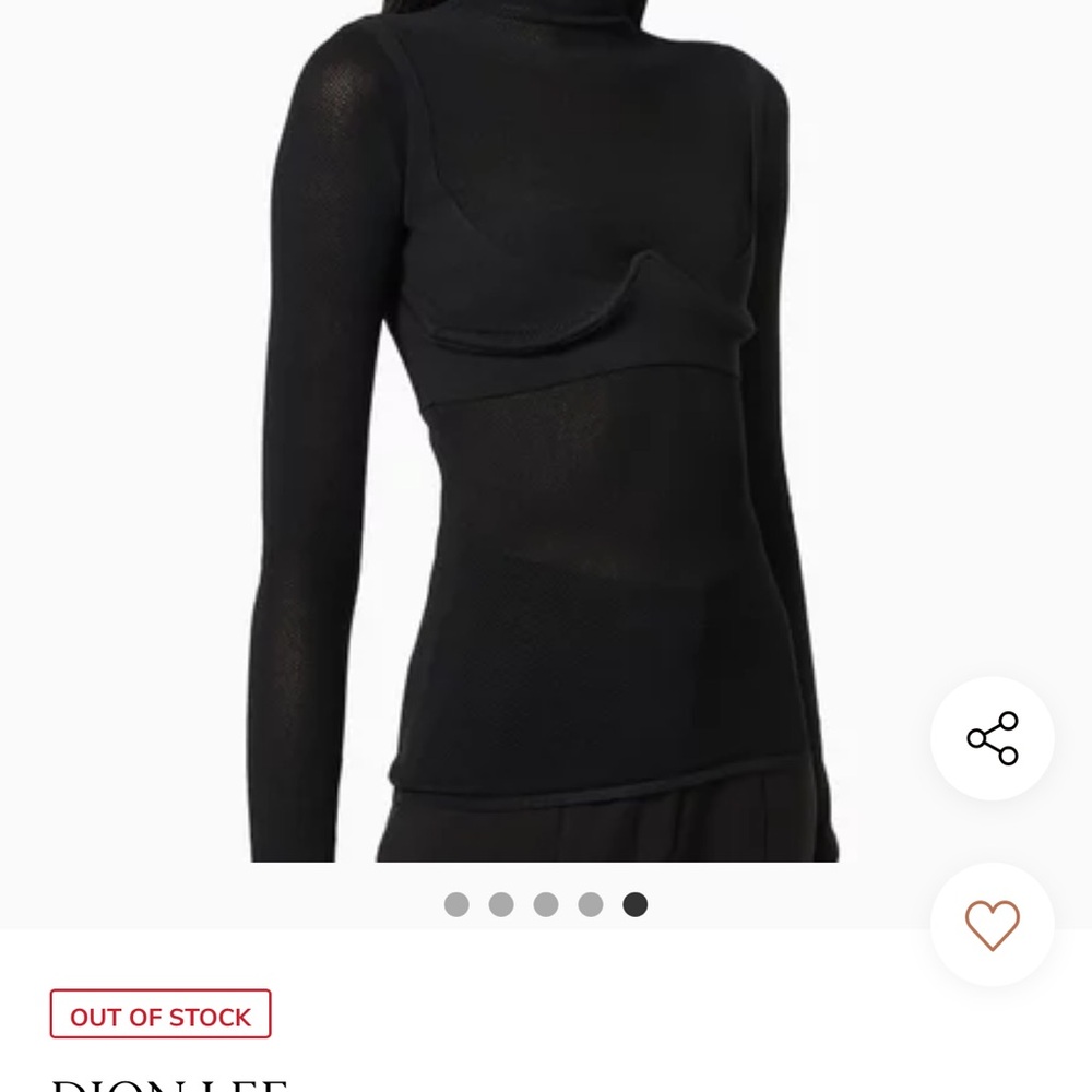 Dion Lee Elegant Black Turtleneck Sweater
